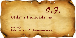 Oláh Feliciána névjegykártya